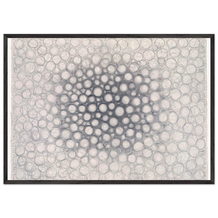 Light Gathers to the Question of No - 1979 - Richard Pousette-Dart 70x100 cm / 28x40 inches Framed Art Print – Black Wooden Frame