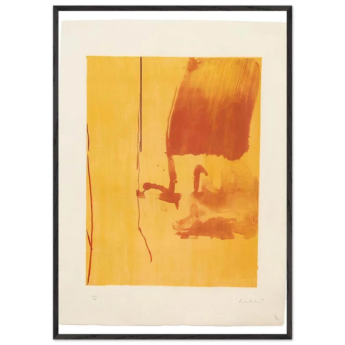 Helen Frankenthaler - Harvest - 1976 Wall art - 13x18 cm / 5x7 inches - Premium Wooden Framed Poster With Fine Art Paper - Wood frame