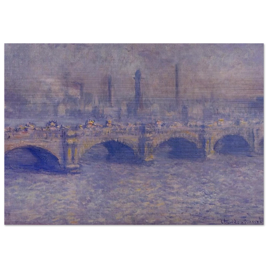 Waterloo Bridge, Sunlight Effect - claude monet Brushed Aluminum Print - 70x100 cm / 28x40 inches | claude monet Aluminum Print | claude monet Prints