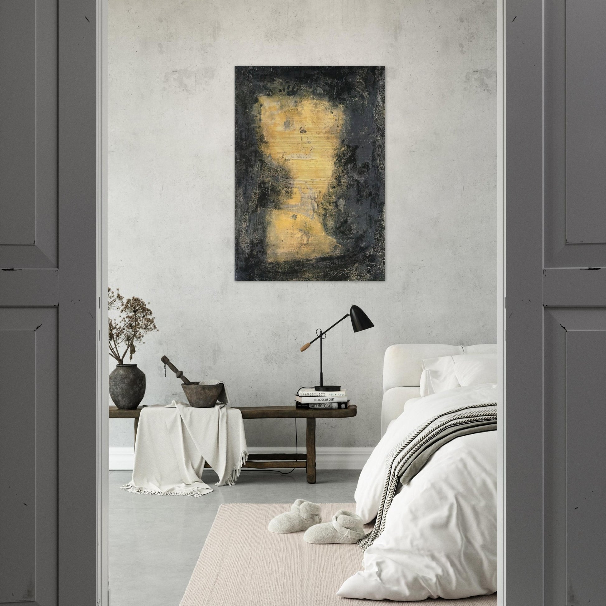 Bolo - Tachisme - Emil Schumacher Brushed Aluminum Print - 70x100 cm / 28x40 inches | Emil Schumacher Aluminum Print | Emil Schumacher Prints