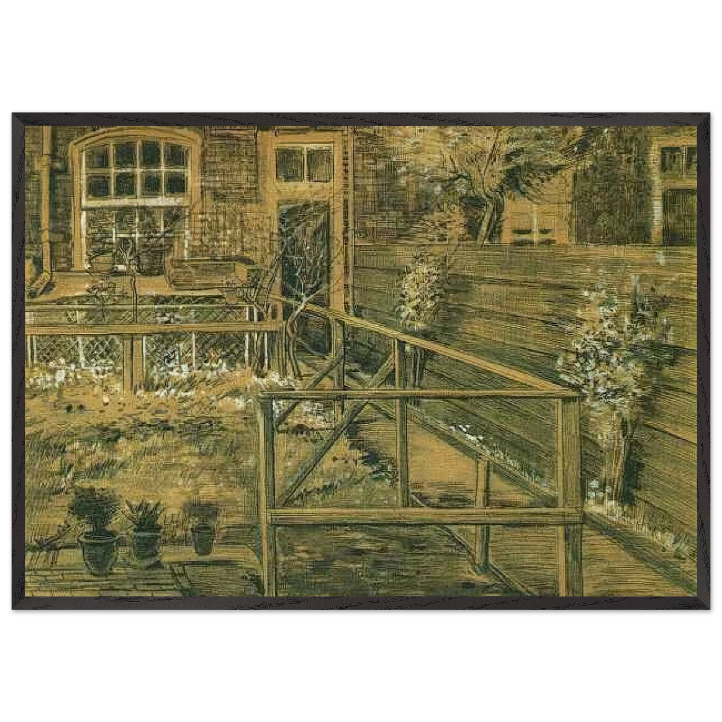 Siens Mothers House Closer View - Vincent van Gogh Framed Art Print – Black Wooden Frame - Default Title - -Framed Art Print