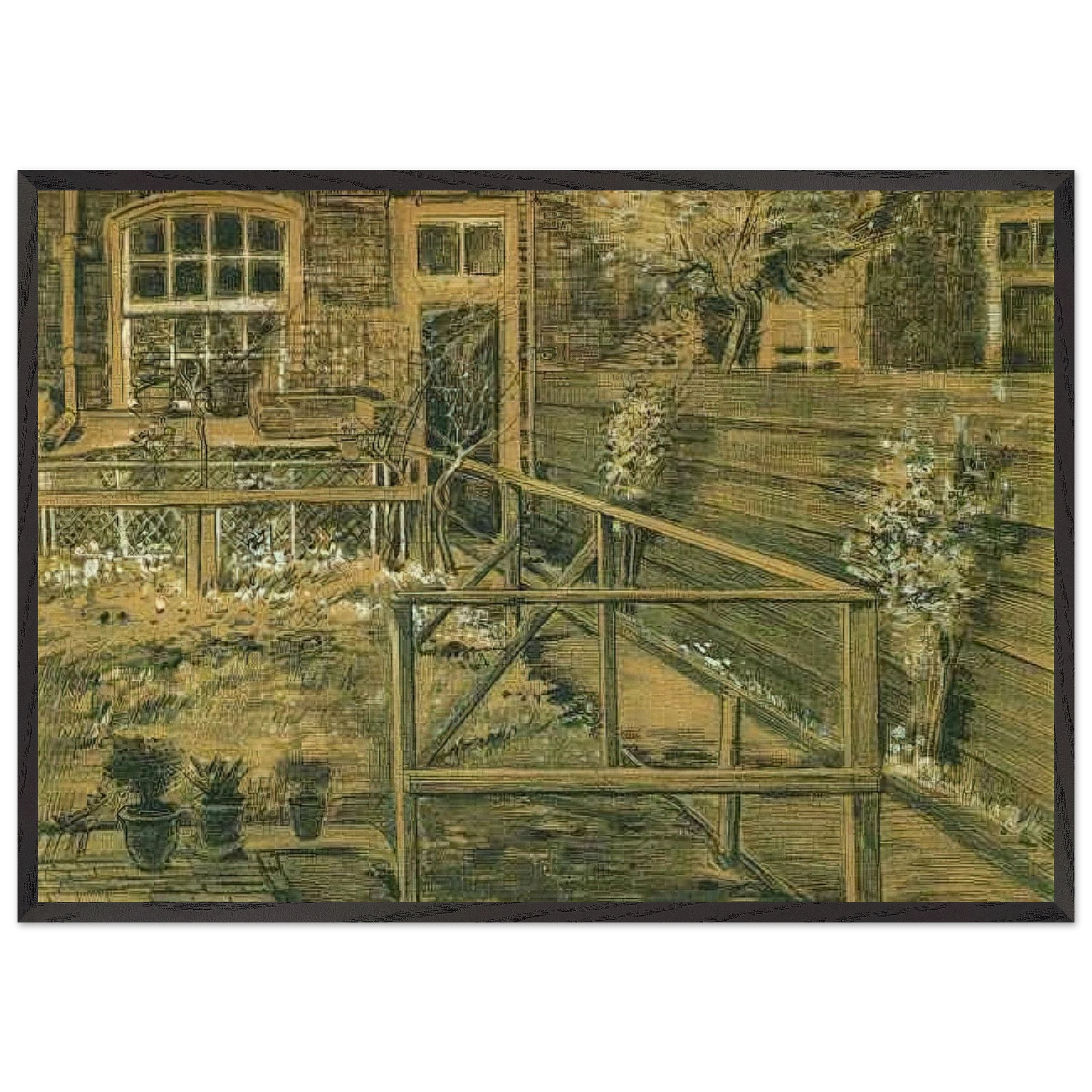 Siens Mothers House Closer View - Vincent van Gogh Framed Art Print – Black Wooden Frame - Default Title - -Framed Art Print