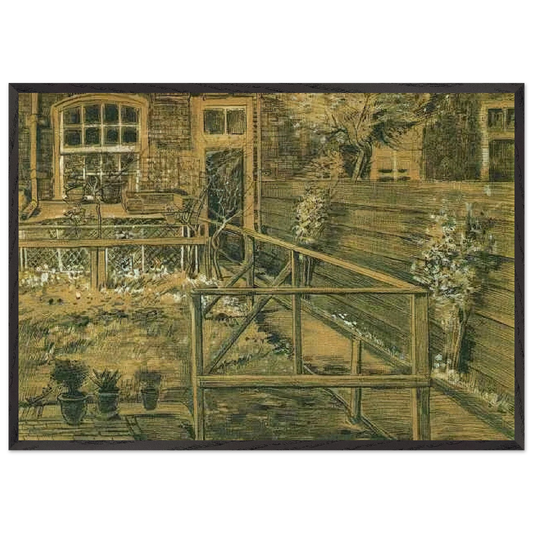 Siens Mothers House Closer View - Vincent van Gogh 70x100 cm / 28x40 inches Framed Art Print – Black Wooden Frame