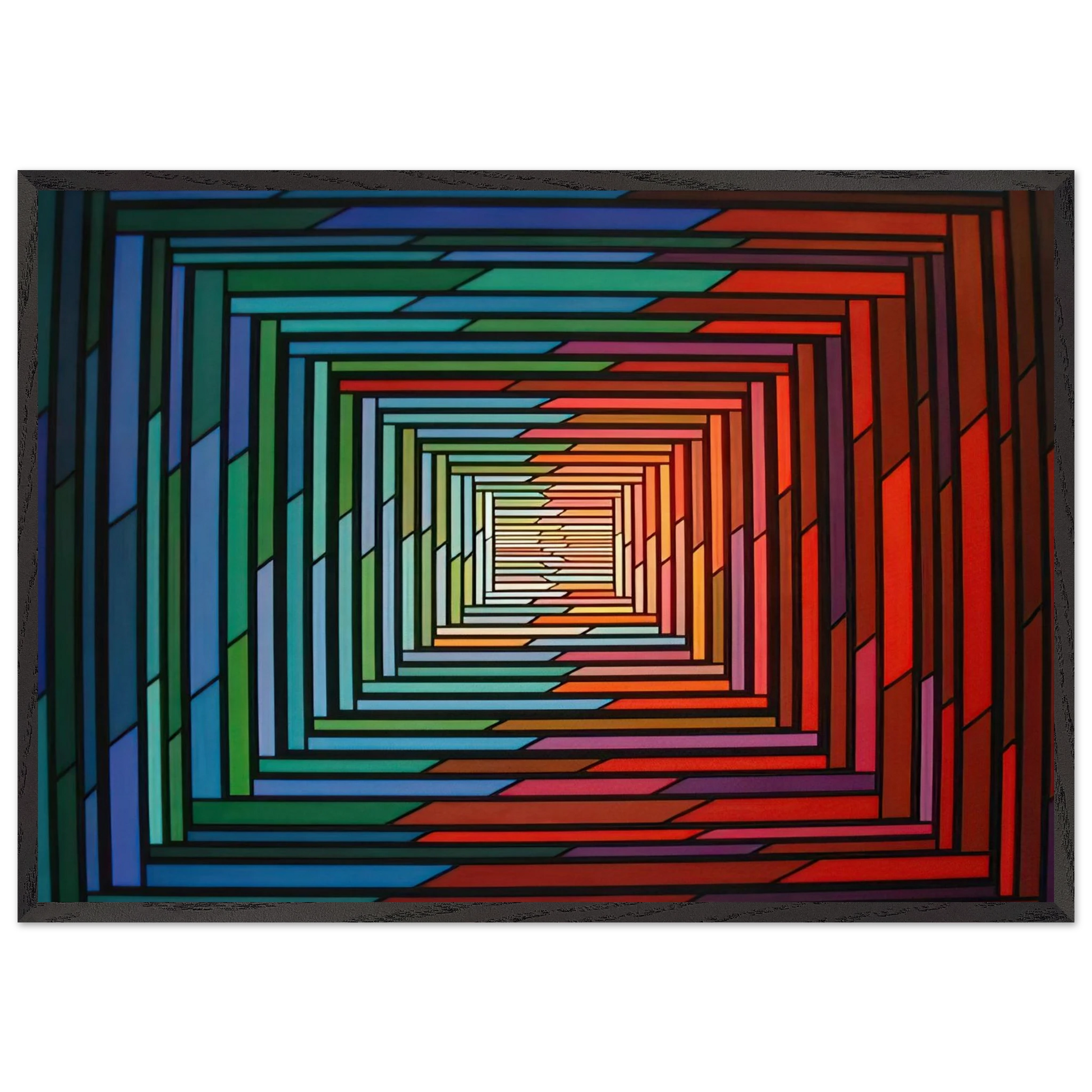 No  Stop - 1996 - Piero Dorazio Framed Art Print – Black Wooden Frame - Default Title - -Framed Art Print