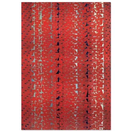 RED SUNSET OLD POND CONCERTO 1972 - Alma Woodsey Thomas Brushed Aluminum Print - 70x100 cm / 28x40 inches | Alma Woodsey Thomas Aluminum Print | Alma Woodsey Thomas Prints