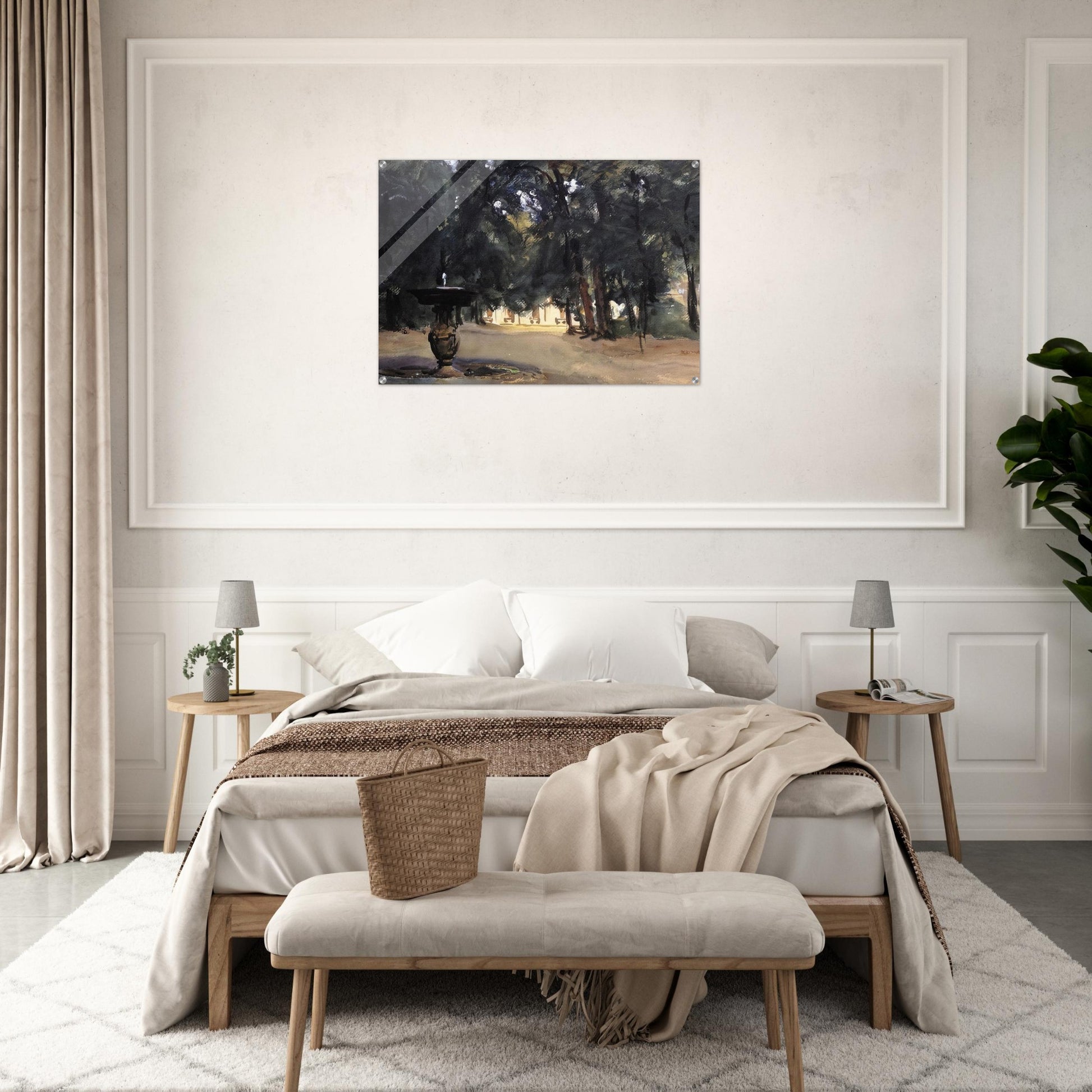 Villa Torlonia Fountain - John Singer Sargent Acrylic Print - 70x100 cm / 28x40″ inches