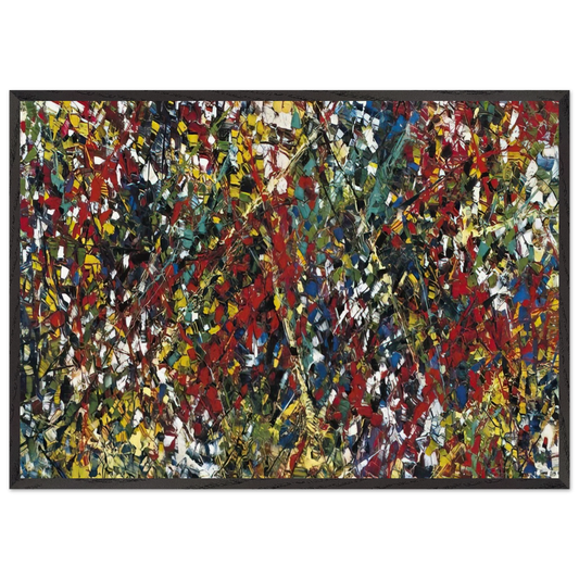 Composition N3 - Jean-Paul Riopelle Framed Art Print – Black Wooden Frame - Default Title - -Framed Art Print
