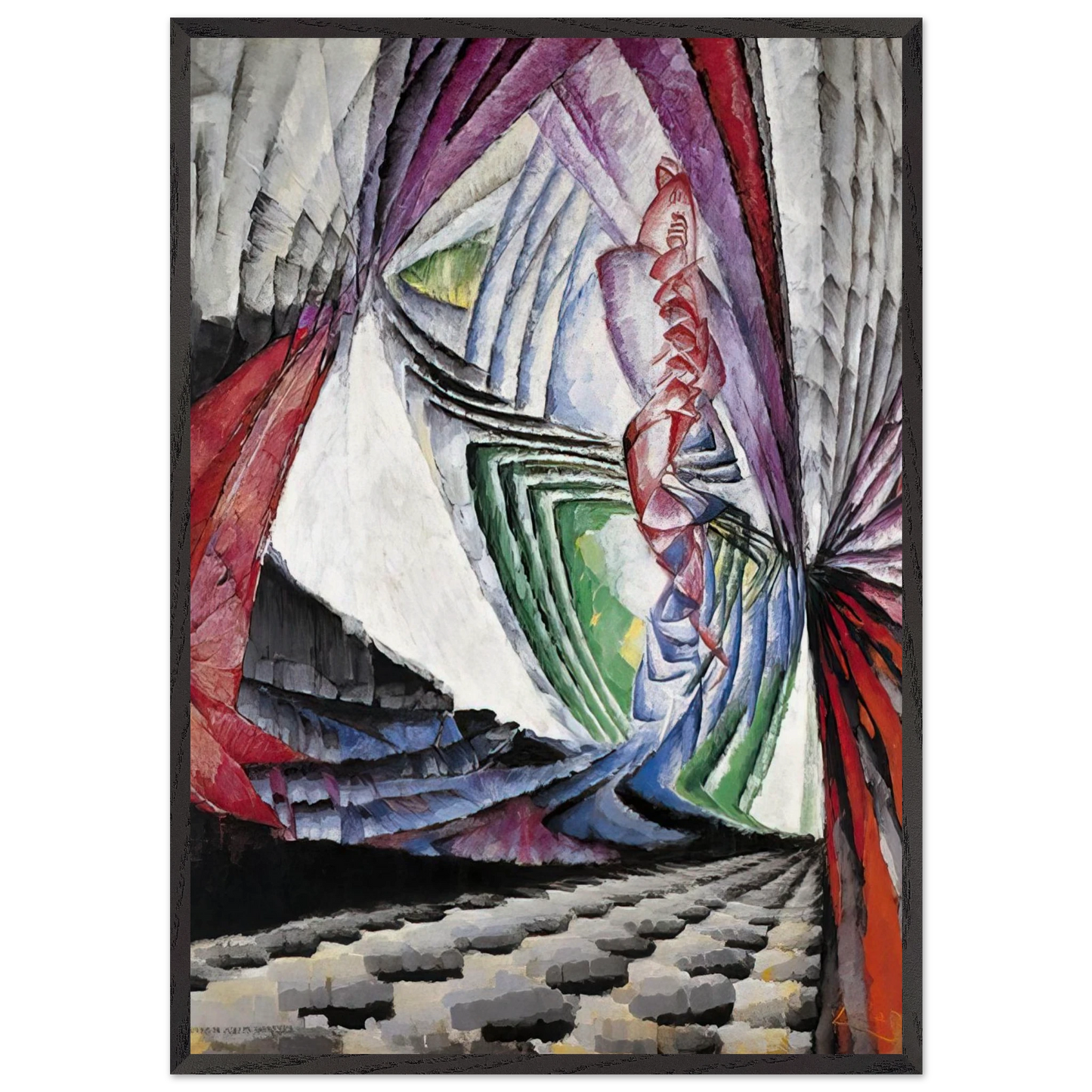 Positioning of Mobile Graphic Elements - Frantisek Kupka Framed Art Print – Black Wooden Frame - Default Title - -Framed Art Print