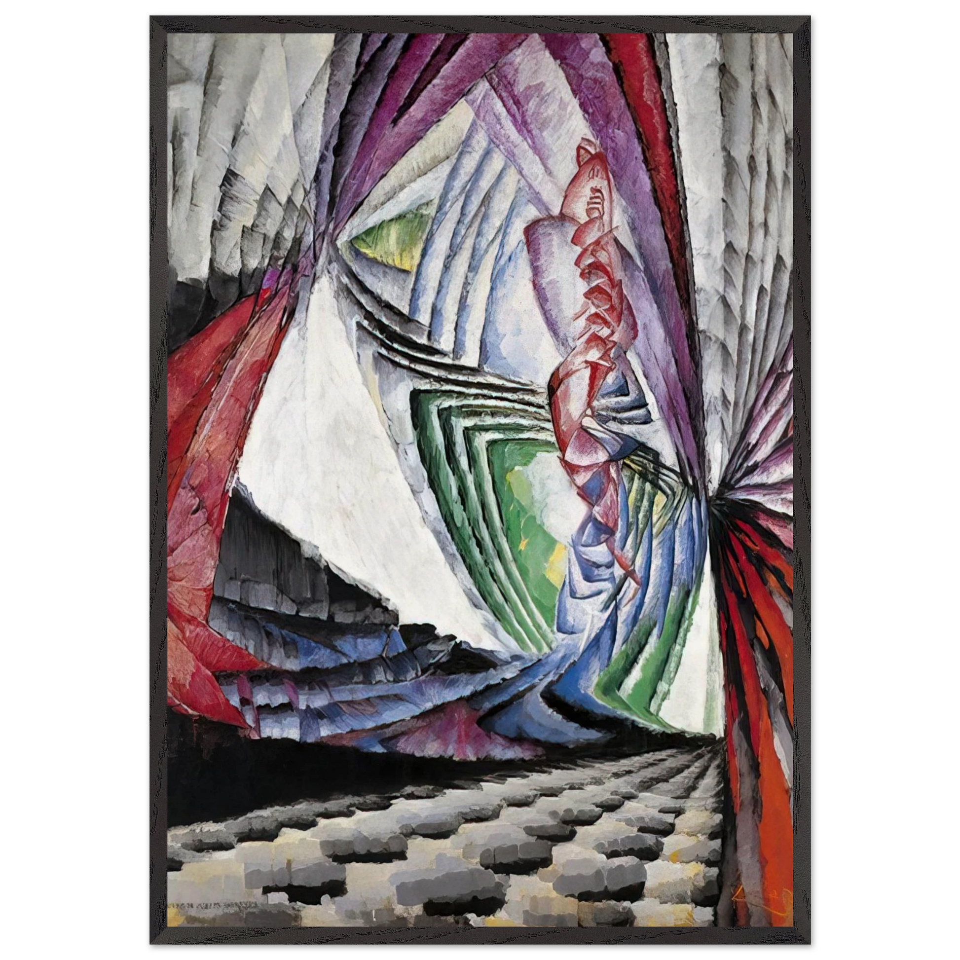 Positioning of Mobile Graphic Elements - Frantisek Kupka Framed Art Print – Black Wooden Frame - Default Title - -Framed Art Print