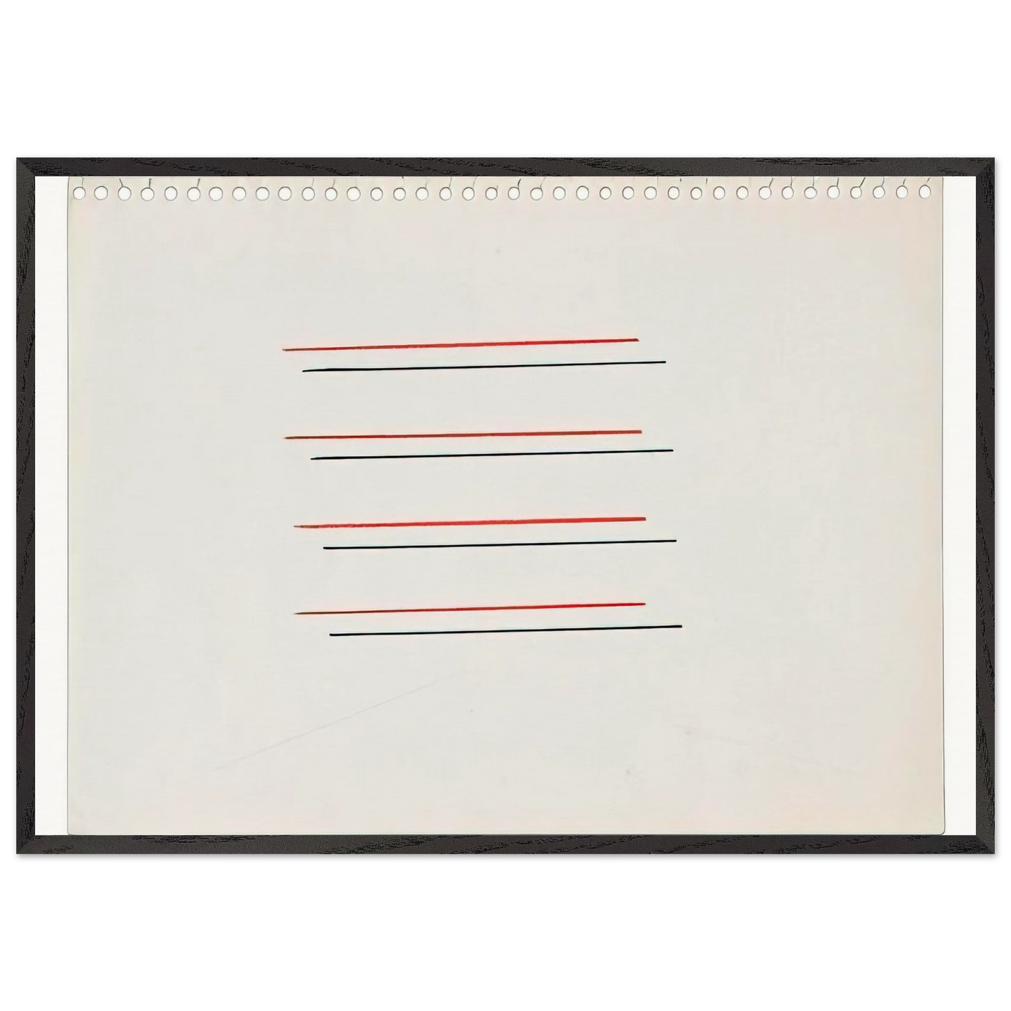 Untitled - 1971 N5 - Fred Sandback Framed Art Print – Black Wooden Frame - Default Title - -Framed Art Print