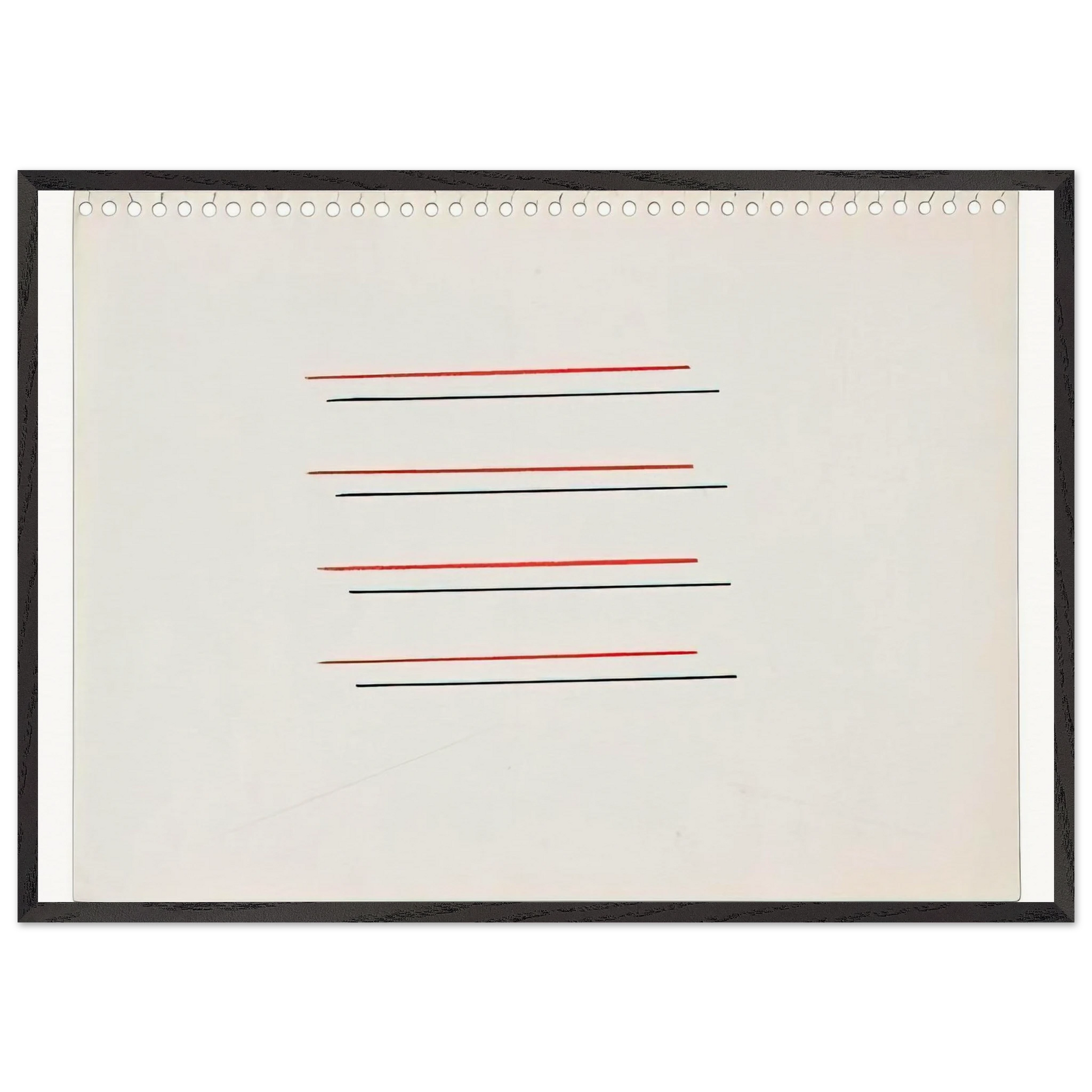 Untitled - 1971 N5 - Fred Sandback Framed Art Print – Black Wooden Frame - Default Title - -Framed Art Print