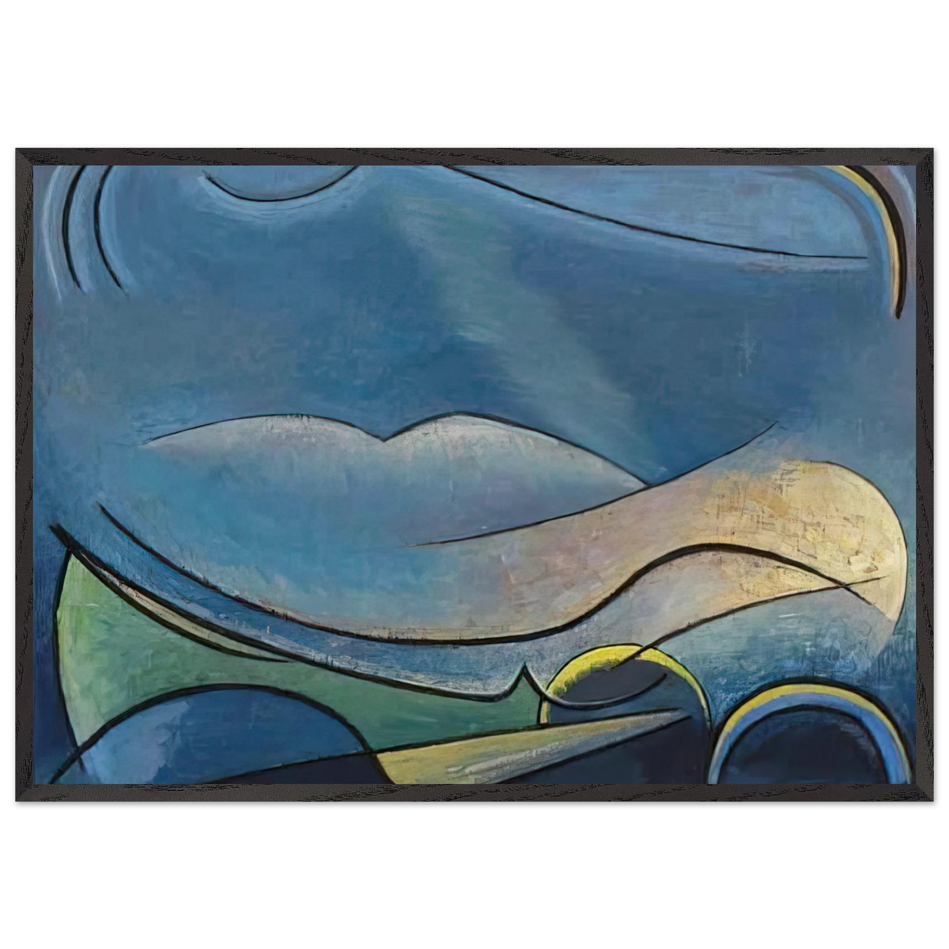 The Spirit of Remote Hills - 1958 - Lawren Harris Framed Art Print – Black Wooden Frame - Default Title - -Framed Art Print