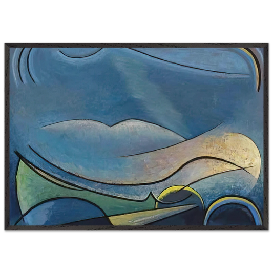 The Spirit of Remote Hills - 1958 - Lawren Harris Framed Art Print – Black Wooden Frame - Default Title - -Framed Art Print