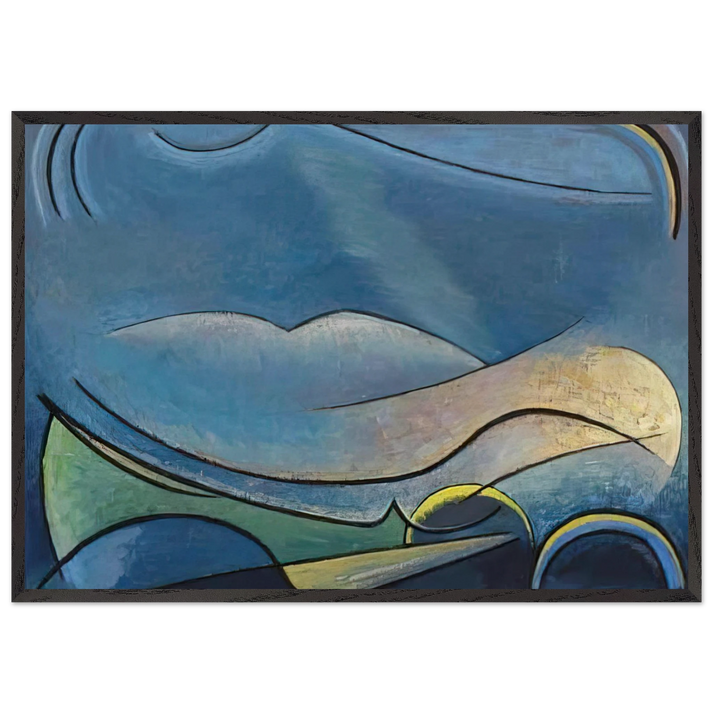 The Spirit of Remote Hills - 1958 - Lawren Harris 70x100 cm / 28x40 inches Framed Art Print – Black Wooden Frame