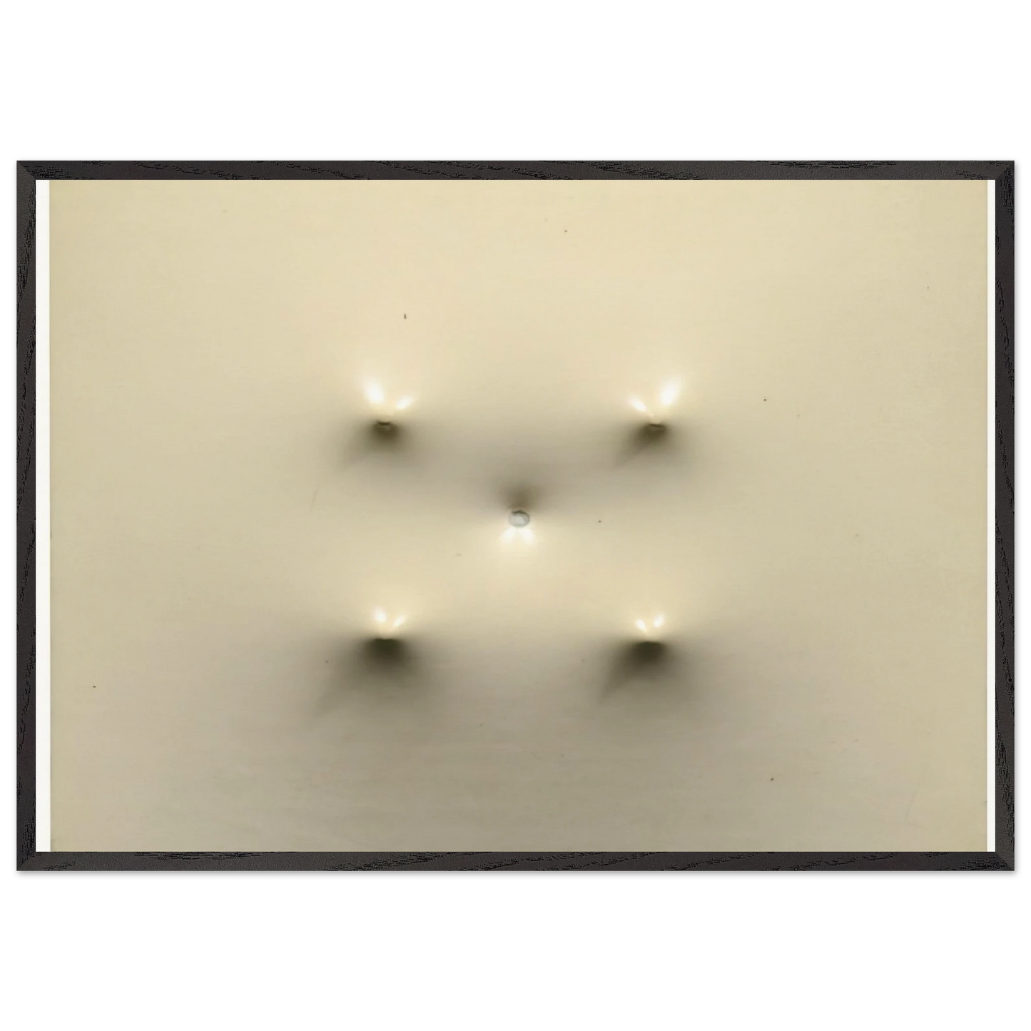 Superficie Bianca - 1967 - Enrico Castellani Framed Art Print – Black Wooden Frame - Default Title - -Framed Art Print