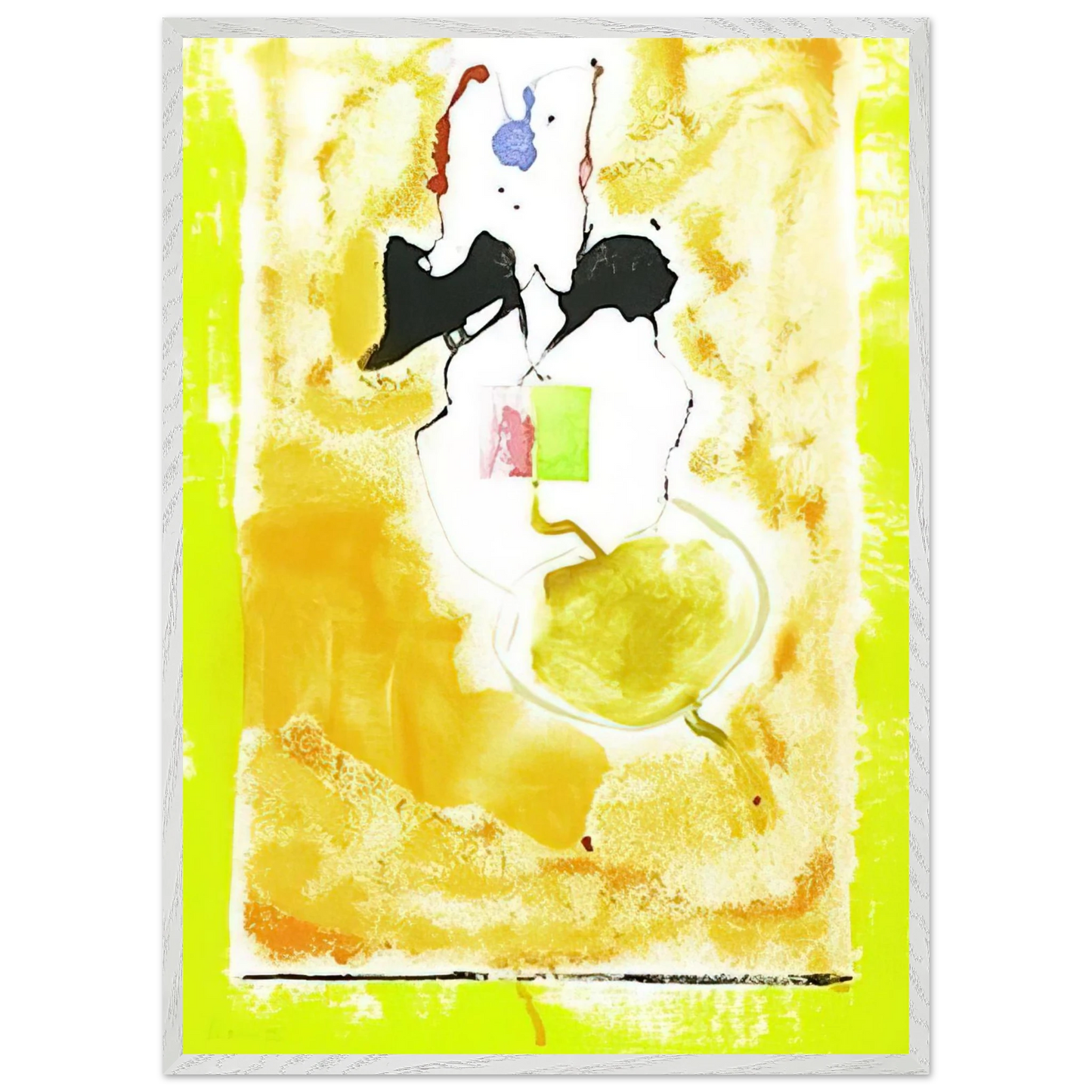 Helen Frankenthaler - Solar Imp - 2001 Wall art - A3 (29.7 x 42  cm) - Premium Wooden Framed Poster With Fine Art Paper - Black frame