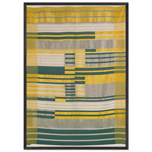 WALL HANGING 1925 - Anni Albers Framed Art Print – Black Wooden Frame - Default Title - -Framed Art Print