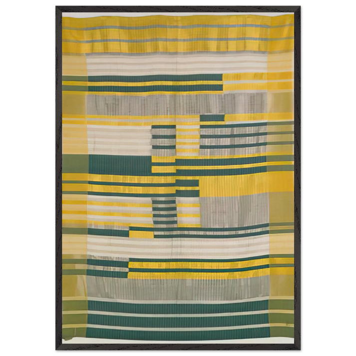 WALL HANGING 1925 - Anni Albers 70x100 cm / 28x40 inches Framed Art Print – Black Wooden Frame