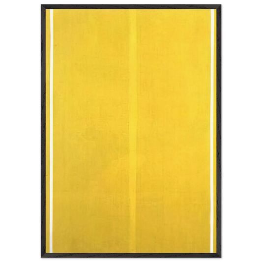 Yellow Painting - Barnett Newman Framed Art Print – Black Wooden Frame - Default Title - -Framed Art Print