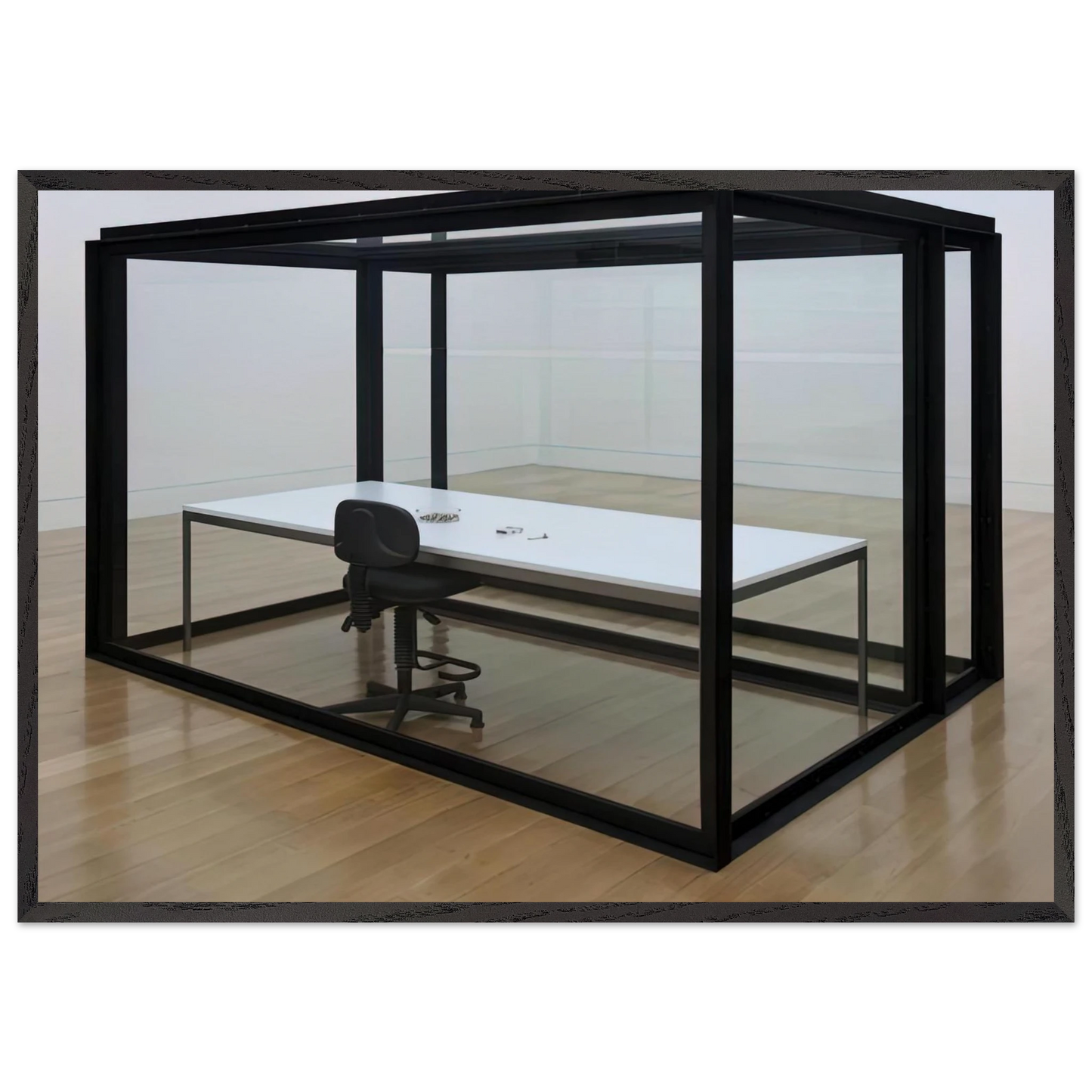 THE ACQUIRED INABILITY TO ESCAPE 1991 - Damien Hirst Framed Art Print – Black Wooden Frame - Default Title - -Framed Art Print