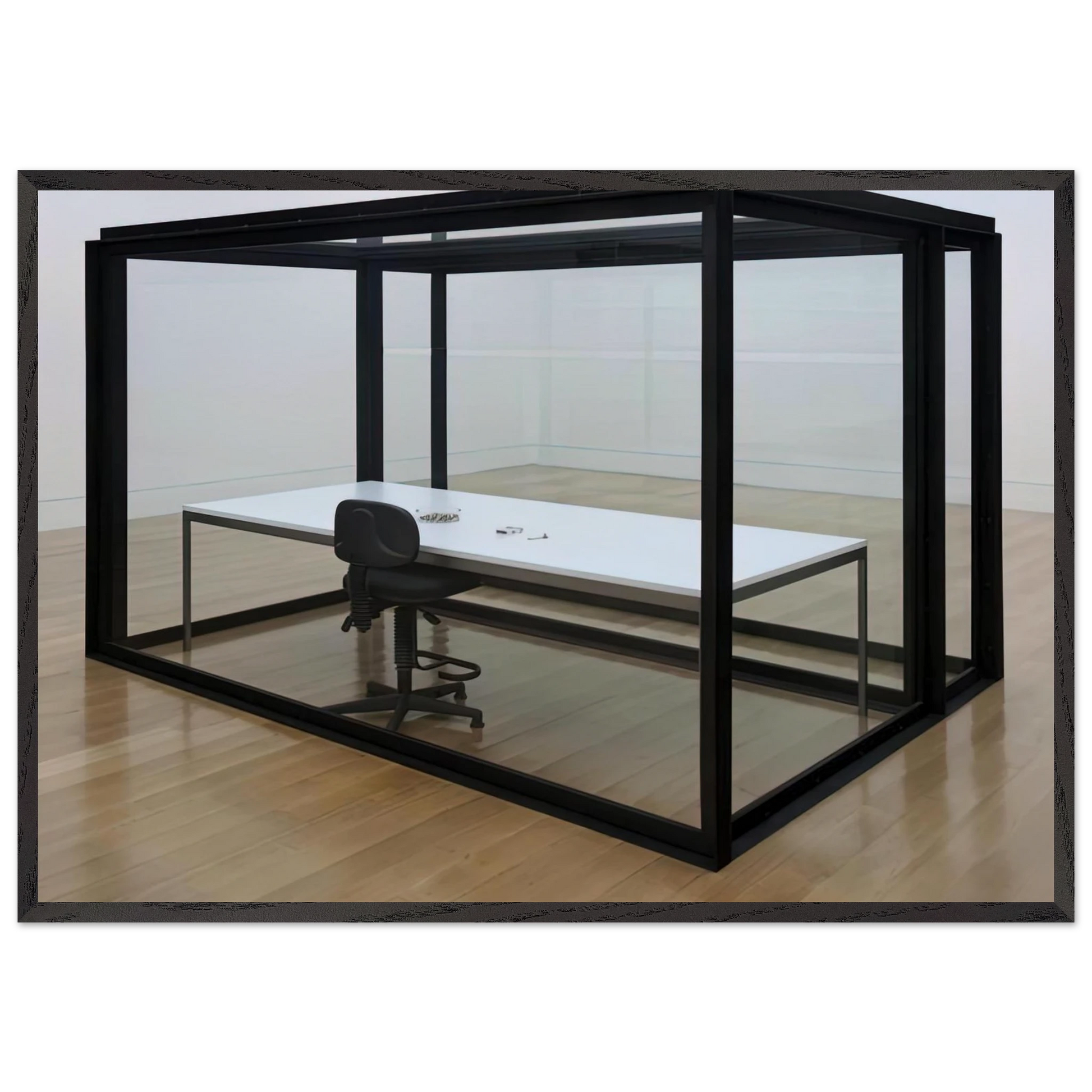 THE ACQUIRED INABILITY TO ESCAPE 1991 - Damien Hirst Framed Art Print – Black Wooden Frame - Default Title - -Framed Art Print