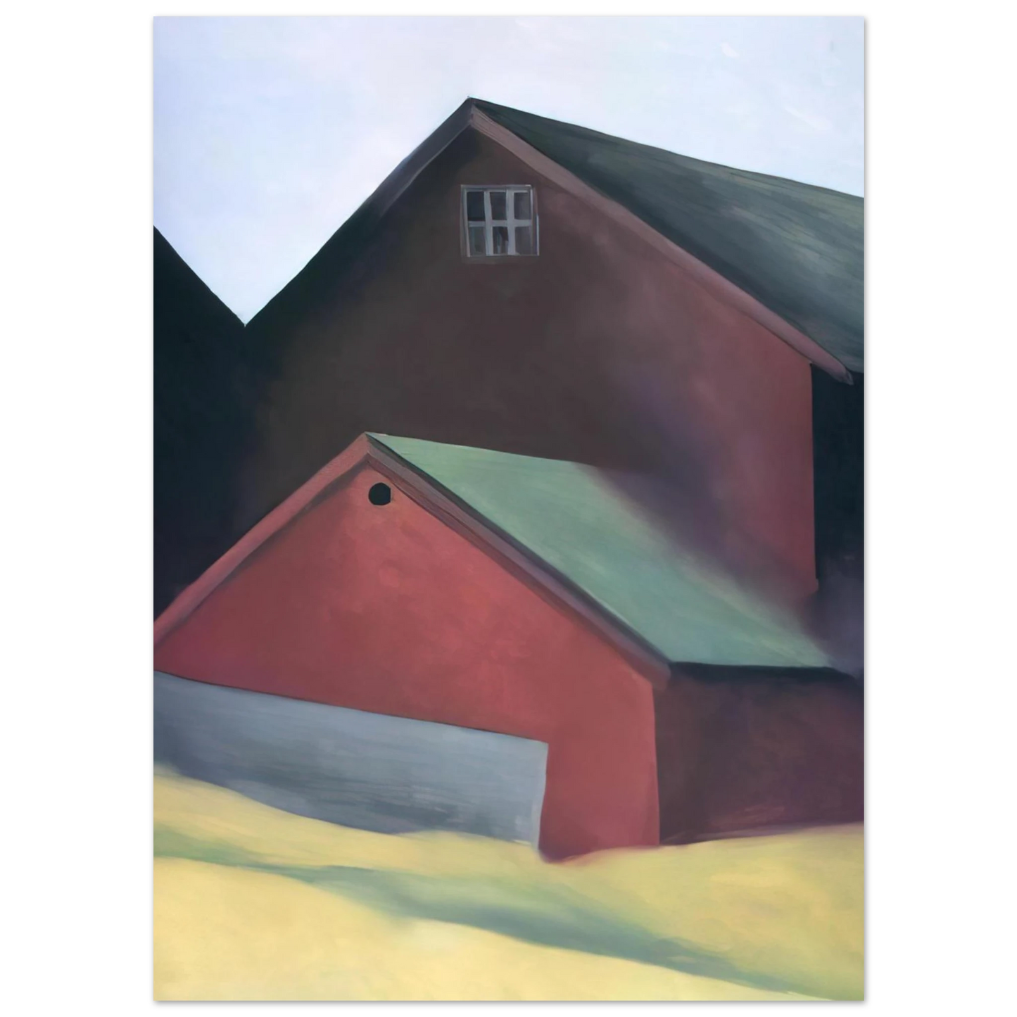 Georgia O'Keeffe - Ends Of Barns Fine Art Poster - 75x100 cm / 30x40 inches