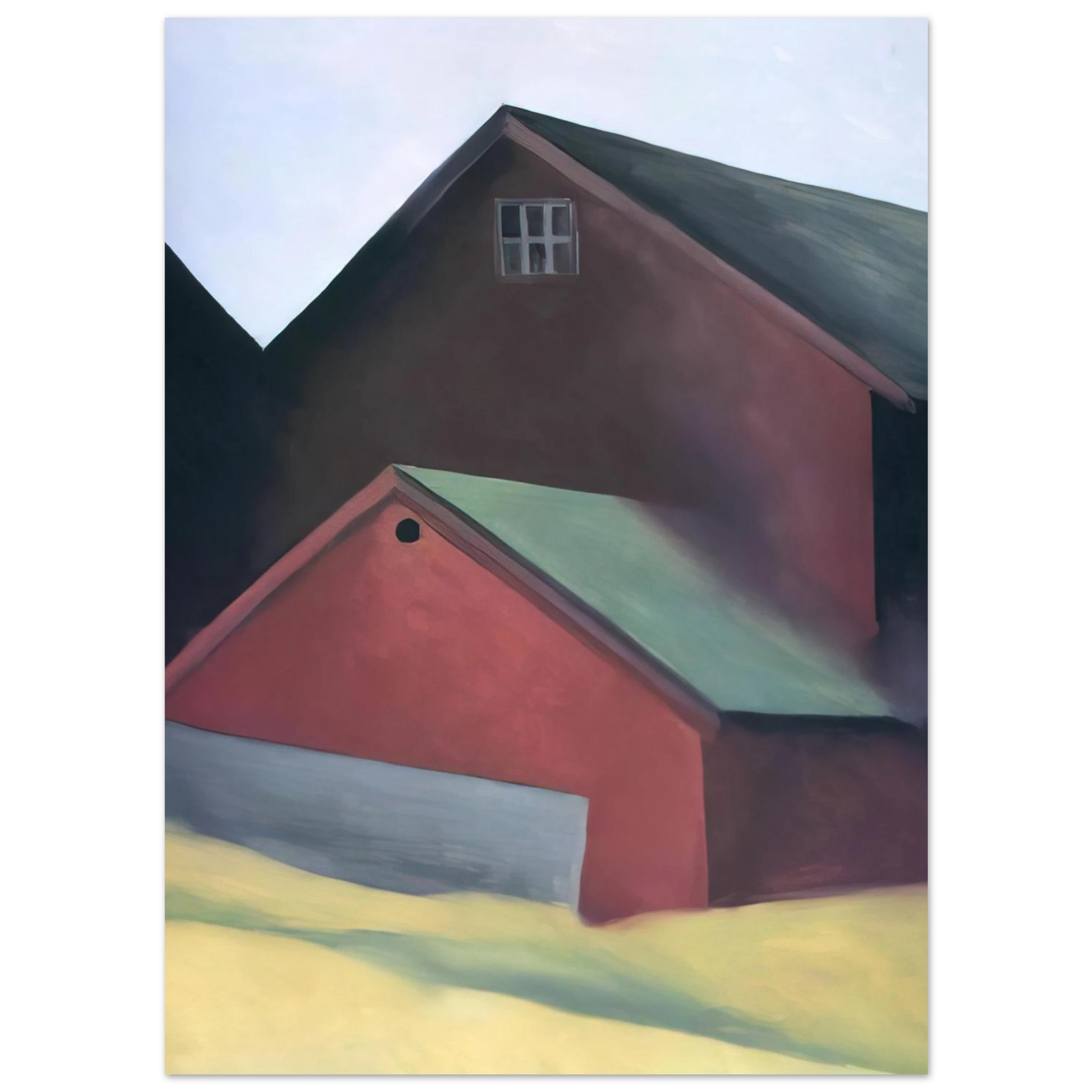Georgia O'Keeffe - Ends Of Barns Fine Art Poster - 75x100 cm / 30x40 inches
