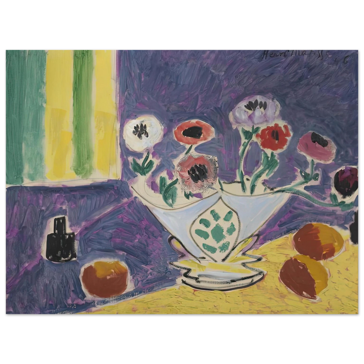 Henri Matisse - VASE D ANEMONES 1946  75x100 cm / 30x40inches Fine Art Poster