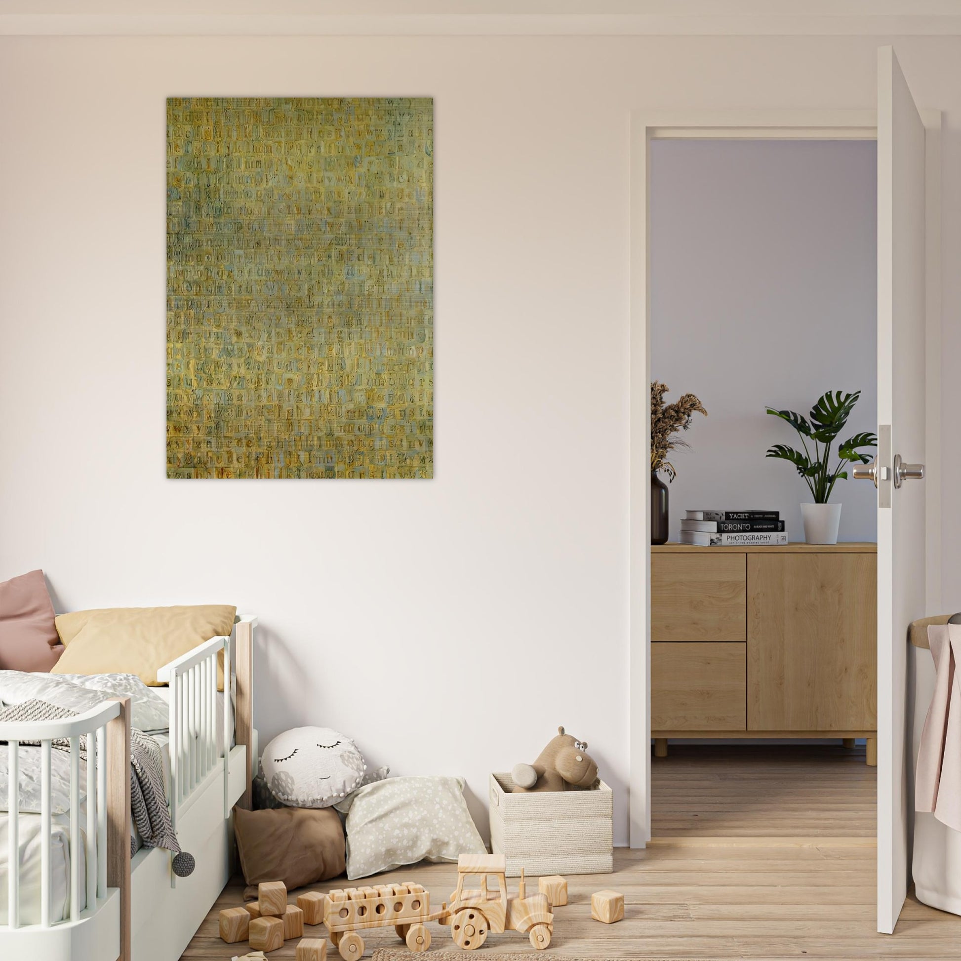 GREY ALPHABETS - Jasper Johns Brushed Aluminum Print - 70x100 cm / 28x40 inches | Jasper Johns Aluminum Print | Jasper Johns Prints