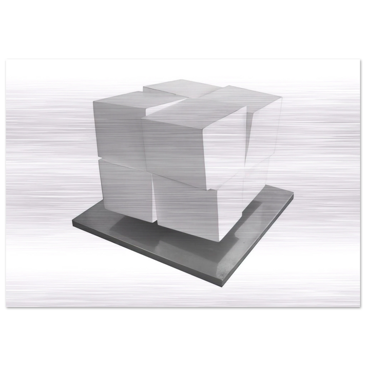 Split Cube - 1962 - Jeremy Moon Brushed Aluminum Print - 70x100 cm / 28x40 inches | Jeremy Moon Aluminum Print | Jeremy Moon Prints