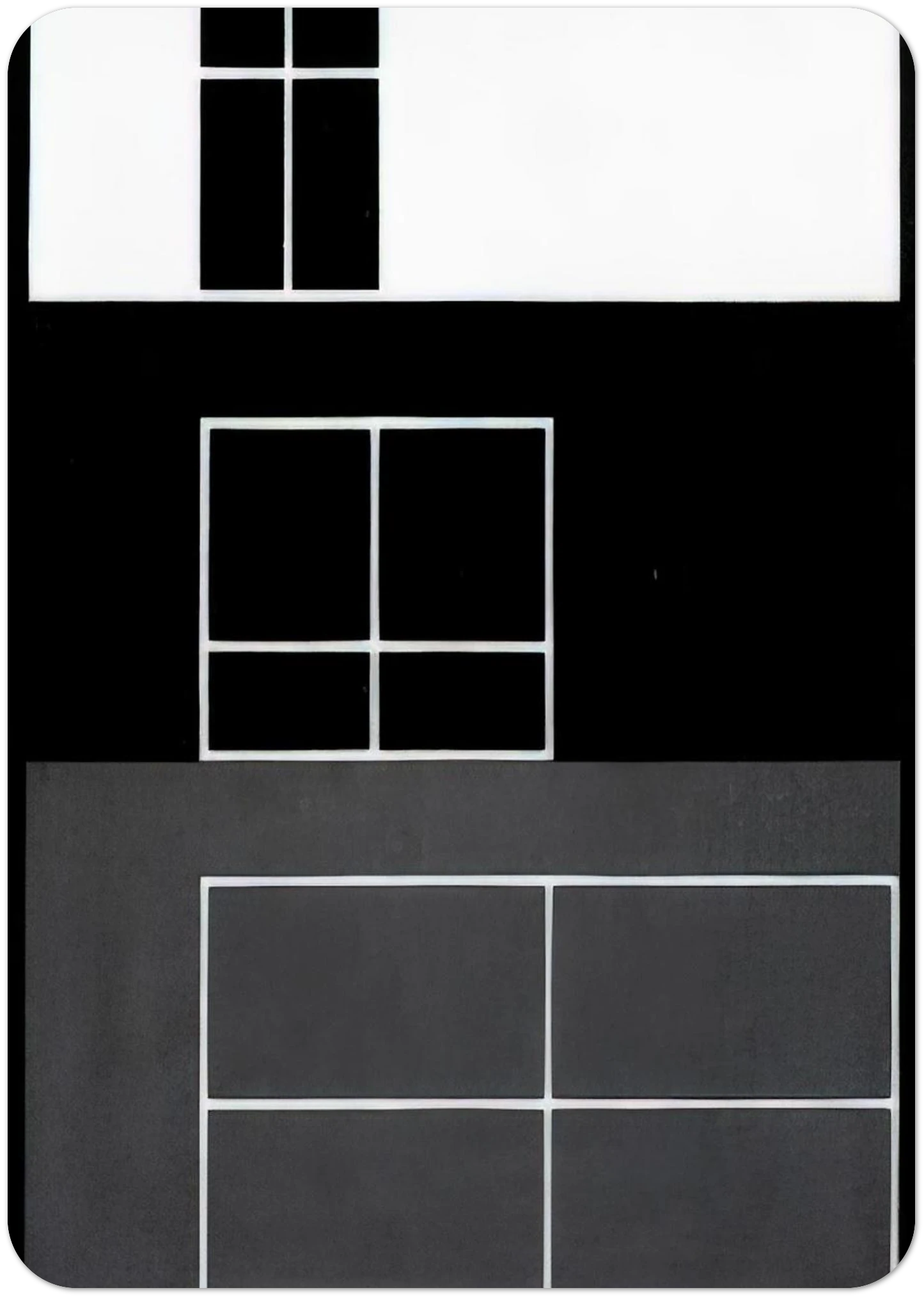 INTERIOR B 1929 By Josef Albers Pack of 10 Post Cards | Josef Albers Post Cards | A6 (10.5 x 14.8 cm) - 4.1 x 5.8 inches