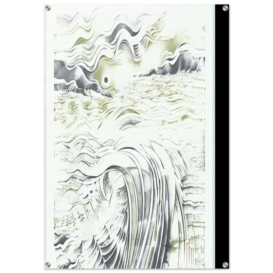 AN UNTITLED PRINT 1982 - Lee Bontecou Acrylic Print - 70x100 cm / 28x40″ inches | Lee Bontecou Wall Art | Lee Bontecou Prints