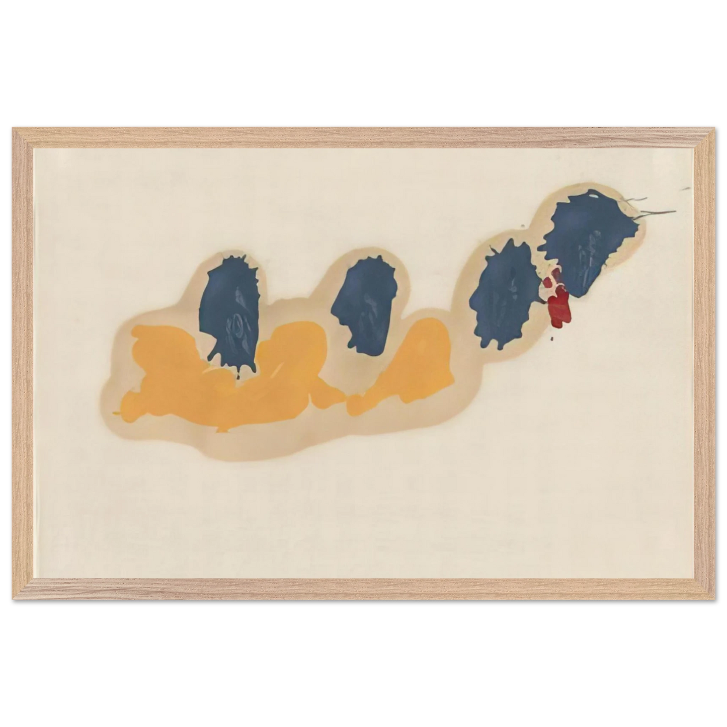 Helen Frankenthaler - April IV - 1960 Wall art - 13x18 cm / 5x7 inches - Premium Wooden Framed Poster With Fine Art Paper - Black frame