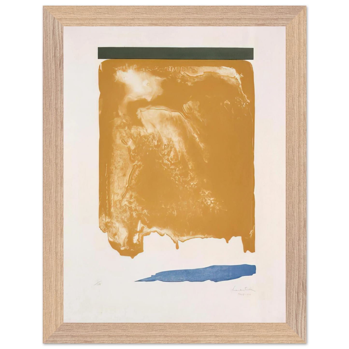 Helen Frankenthaler - Persian Garden - 1966 Wall art - 13x18 cm / 5x7 inches - Premium Wooden Framed Poster With Fine Art Paper - White frame