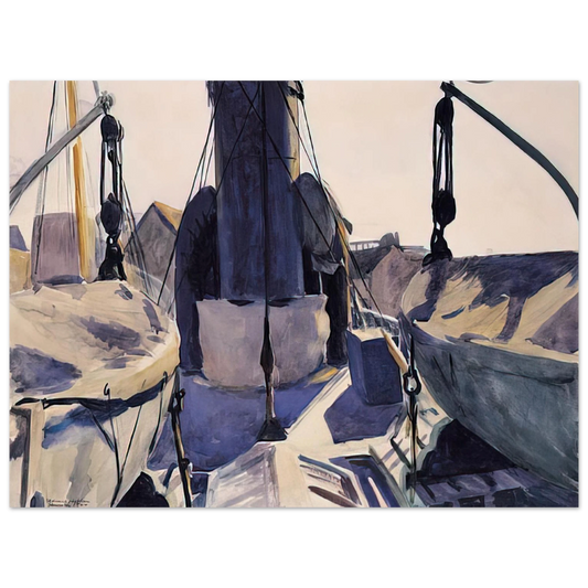 Edward Hopper - Funnel of Trawler Fine Art Poster - 13x18 cm / 5x7 inches