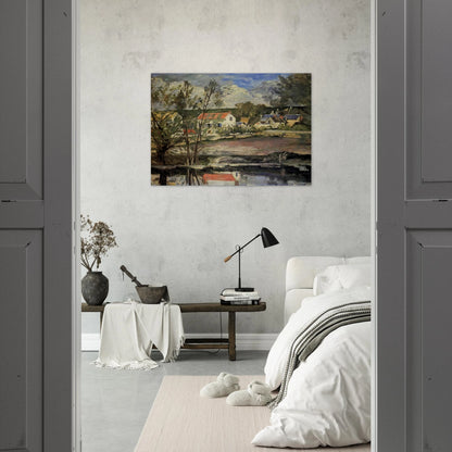 In the Oise Valley - Paul Cézanne Brushed Aluminum Print - 70x100 cm / 28x40 inches | Paul Cézanne Aluminum Print | Paul Cézanne Prints