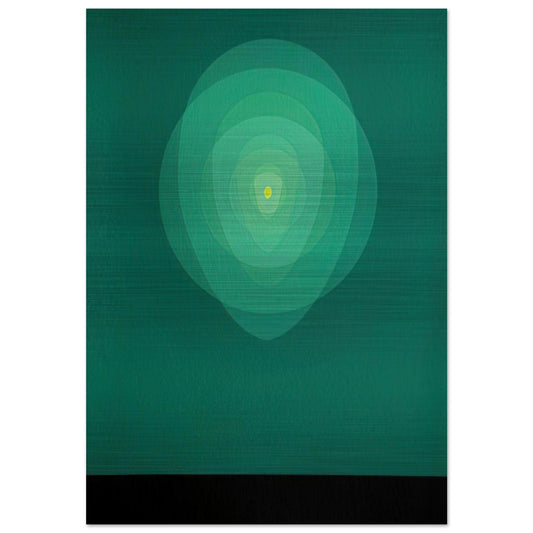 Green Mandala - 1969 - Clarence Holbrook Carter Brushed Aluminum Print - 70x100 cm / 28x40 inches | Clarence Holbrook Carter Aluminum Print | Clarence Holbrook Carter Prints