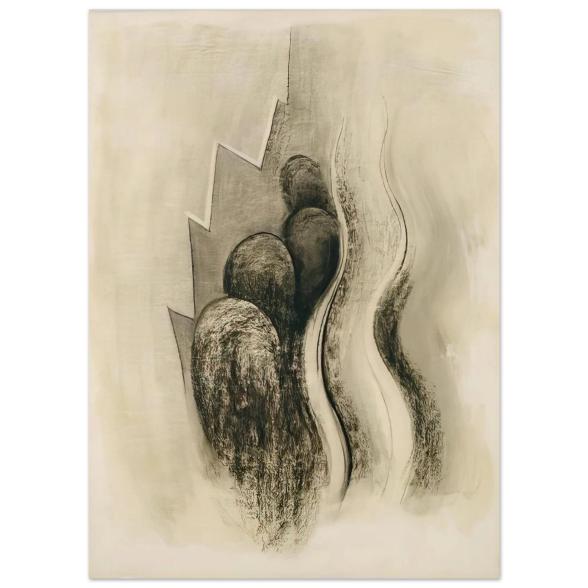 Georgia O'Keeffe - Drawing XIII Fine Art Poster - 75x100 cm / 30x40 inches