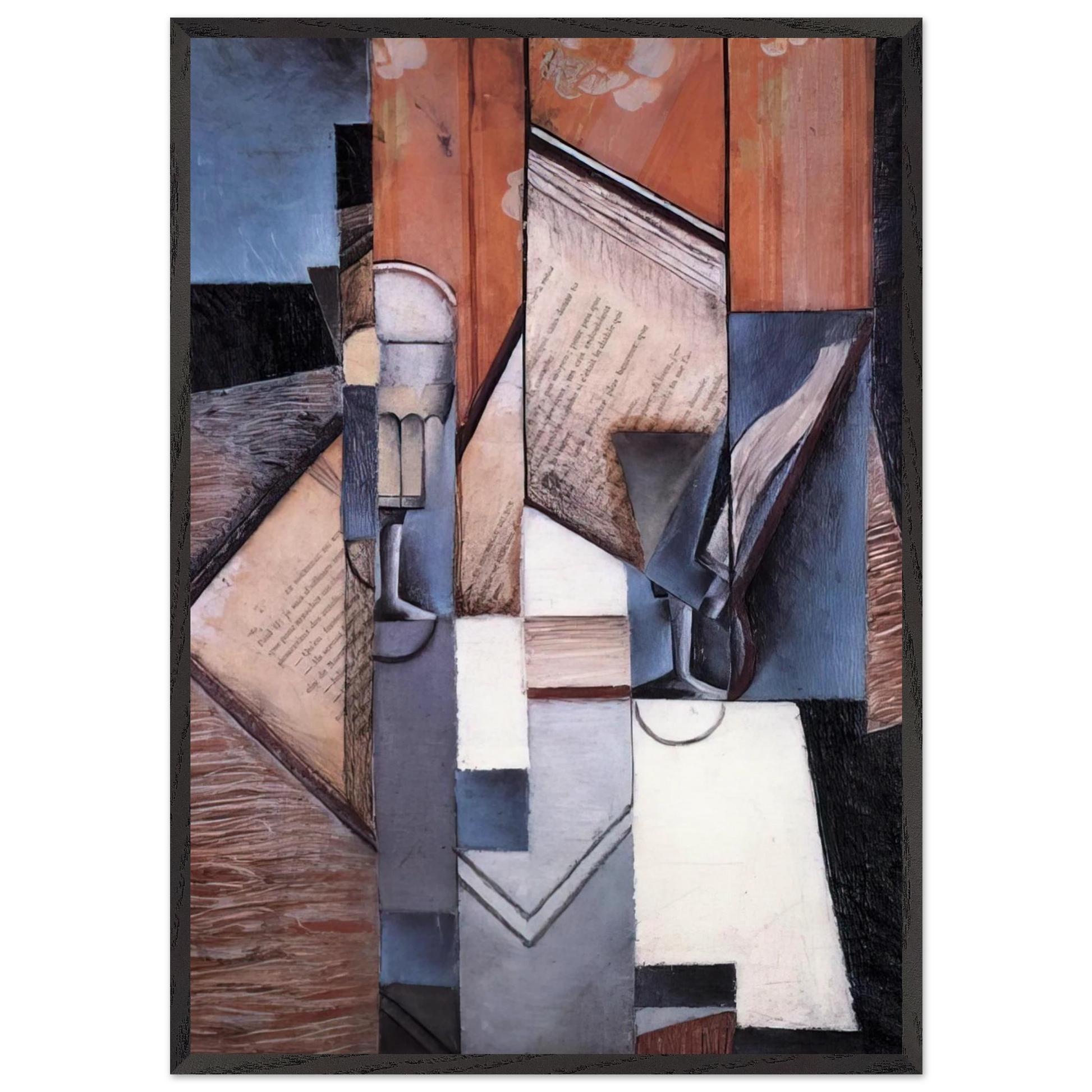 THE BOOK 1913 - Juan Gris Framed Art Print – Black Wooden Frame - Default Title - -Framed Art Print