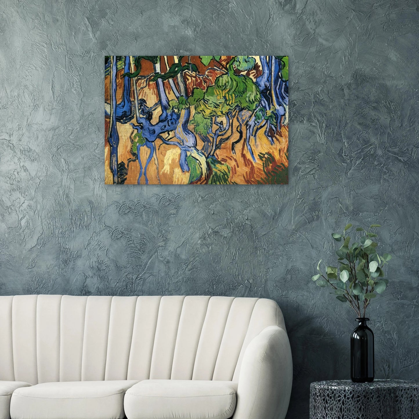 Tree roots - Vincent van Gogh Brushed Aluminum Print - 70x100 cm / 28x40 inches | Vincent van Gogh Aluminum Print | Vincent van Gogh Prints