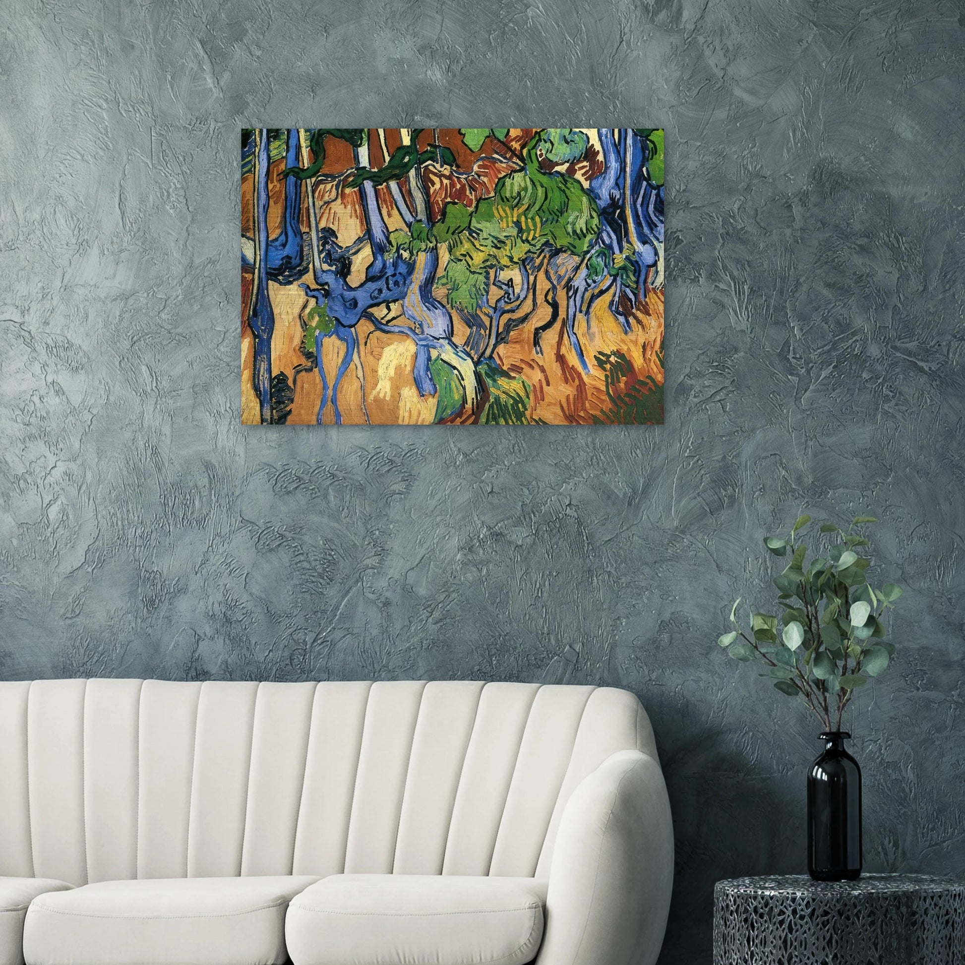 Tree roots - Vincent van Gogh Brushed Aluminum Print - 70x100 cm / 28x40 inches | Vincent van Gogh Aluminum Print | Vincent van Gogh Prints