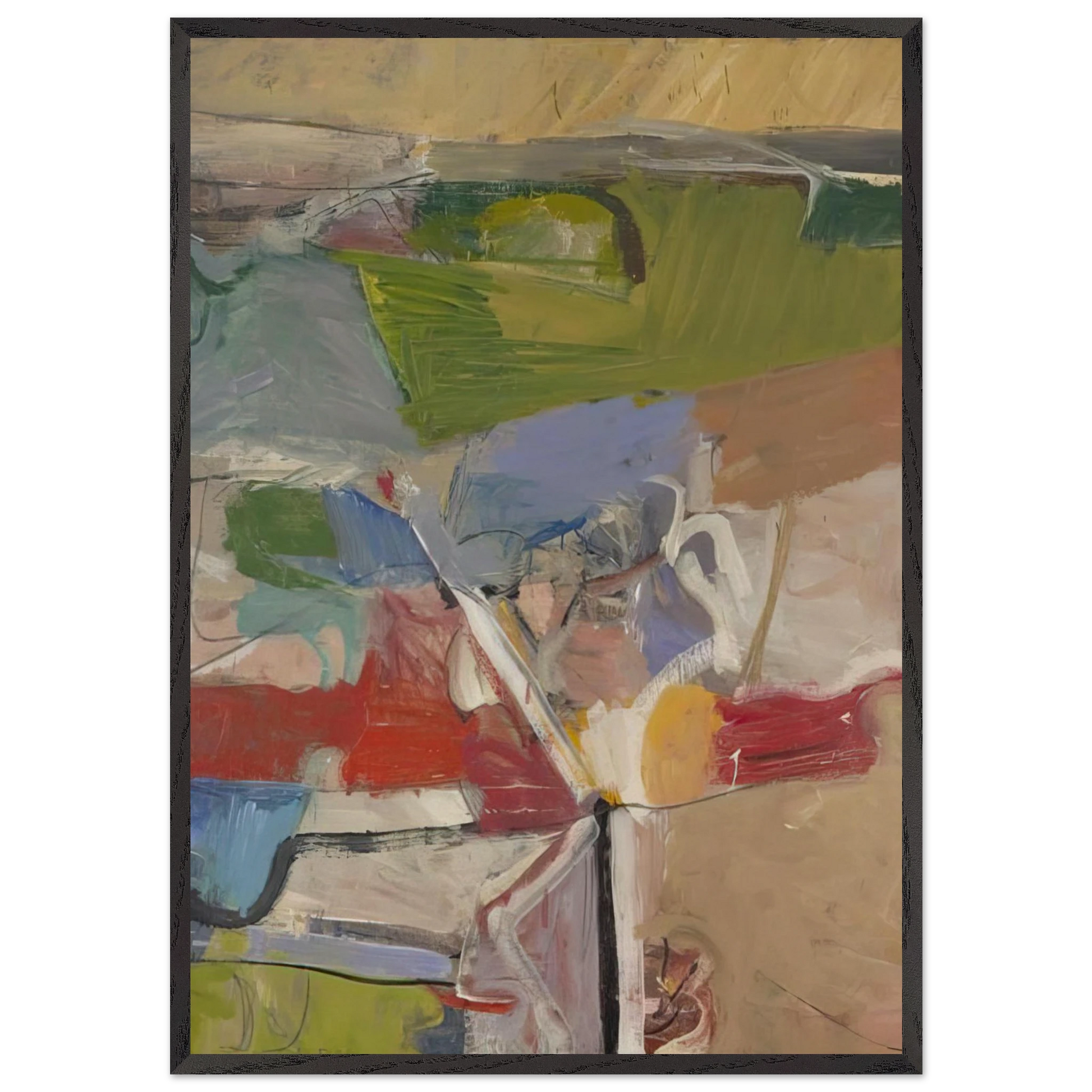 Berkeley 23 - Richard Diebenkorn Framed Art Print – Black Wooden Frame - Default Title - -Framed Art Print