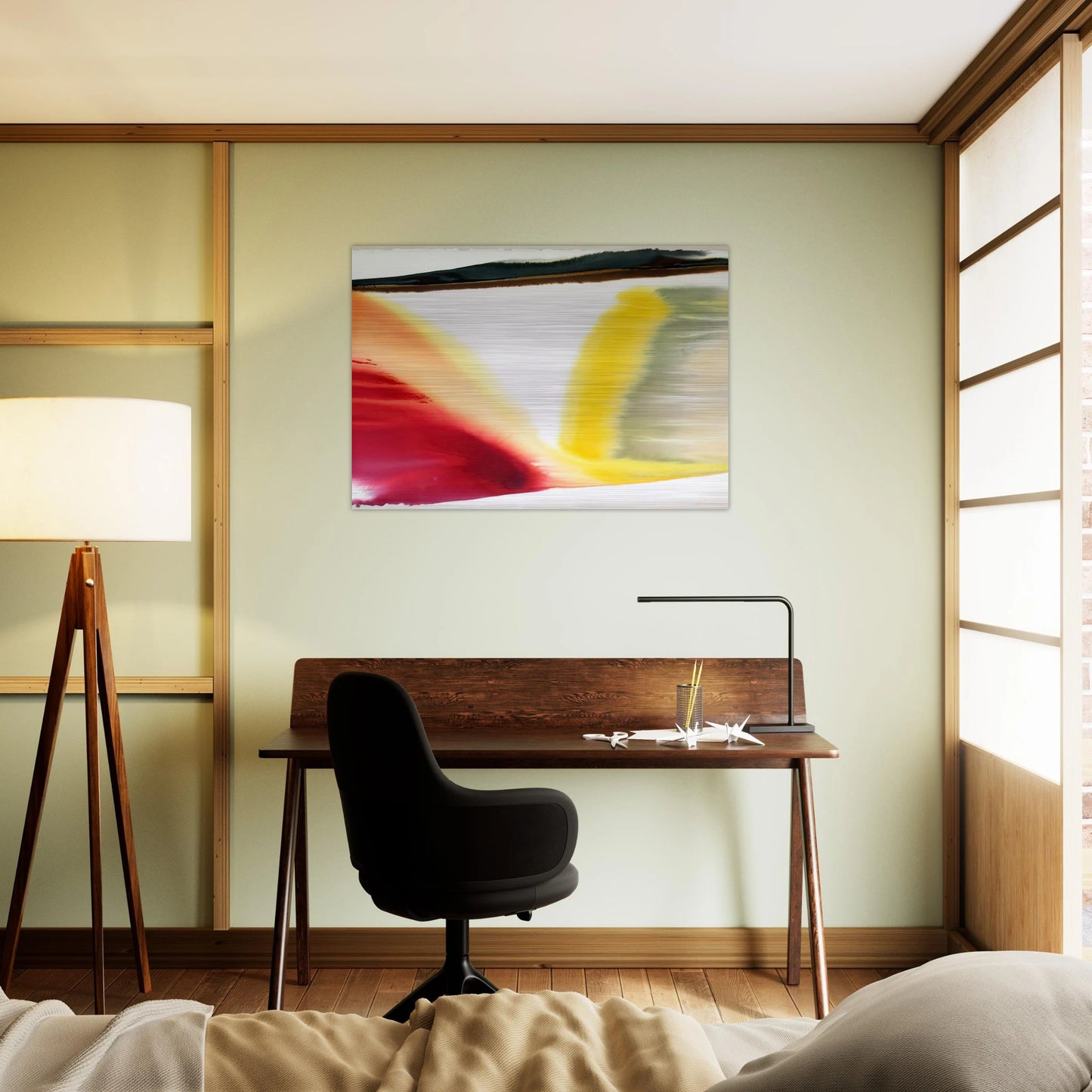 Phenomena Pointed East - Abstract Expressionism, Color Field Painting - Paul Jenkins Brushed Aluminum Print - 70x100 cm / 28x40 inches | Paul Jenkins Aluminum Print | Paul Jenkins Prints
