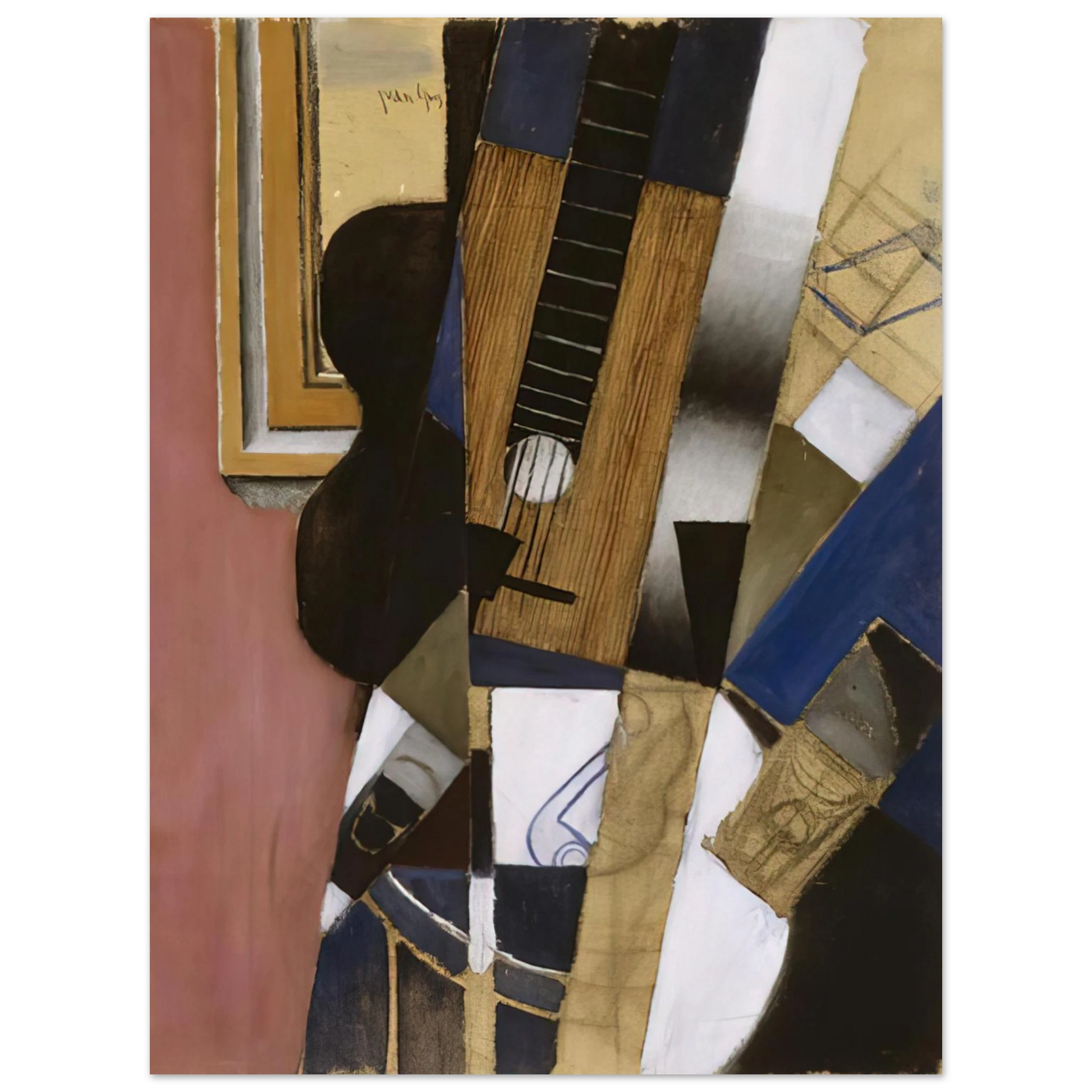 Juan Gris - GUITAR AND PIPE 1913 Fine Art Poster - Default Title