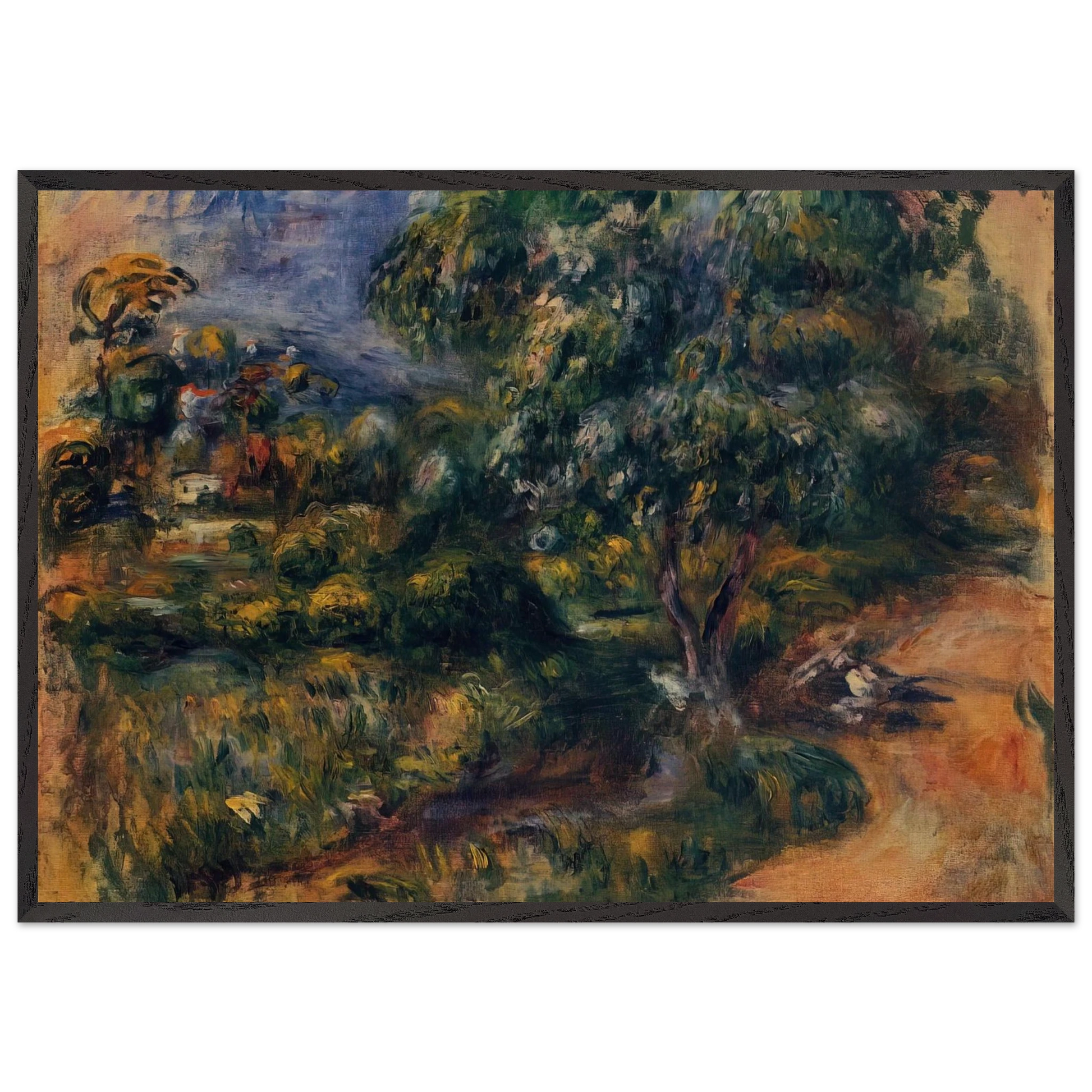 The Beal - Pierre-Auguste Renoir 70x100 cm / 28x40 inches Framed Art Print – Black Wooden Frame