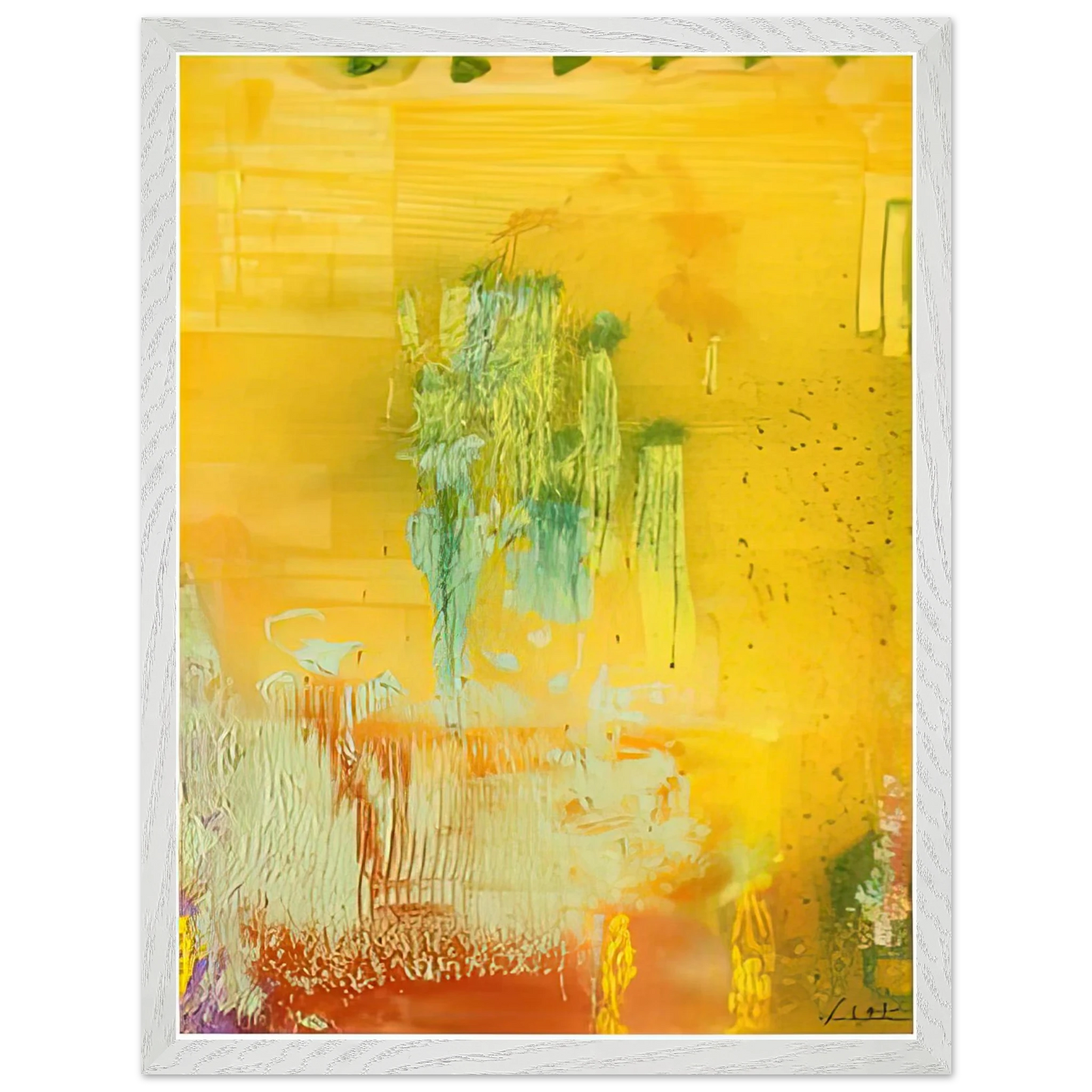 Helen Frankenthaler - Aspens, 1991- Wall Art - 21x29.7 cm / 8x12" - Premium Wooden Framed Poster With Fine Art Paper - Black frame