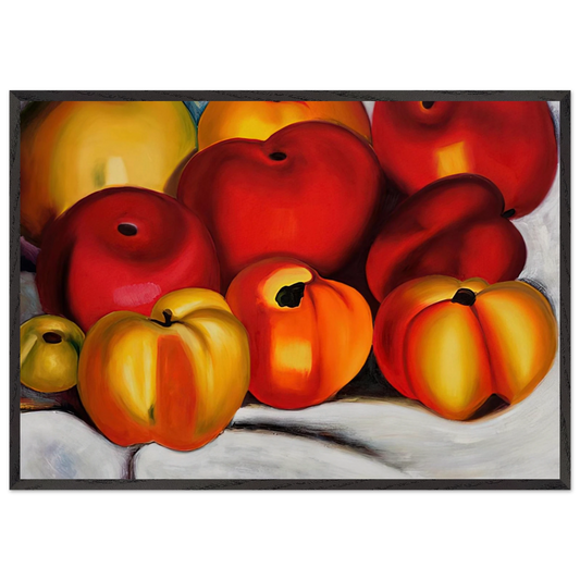 Apple Family II - Georgia OKeeffe 70x100 cm / 28x40 inches Framed Art Print – Black Wooden Frame