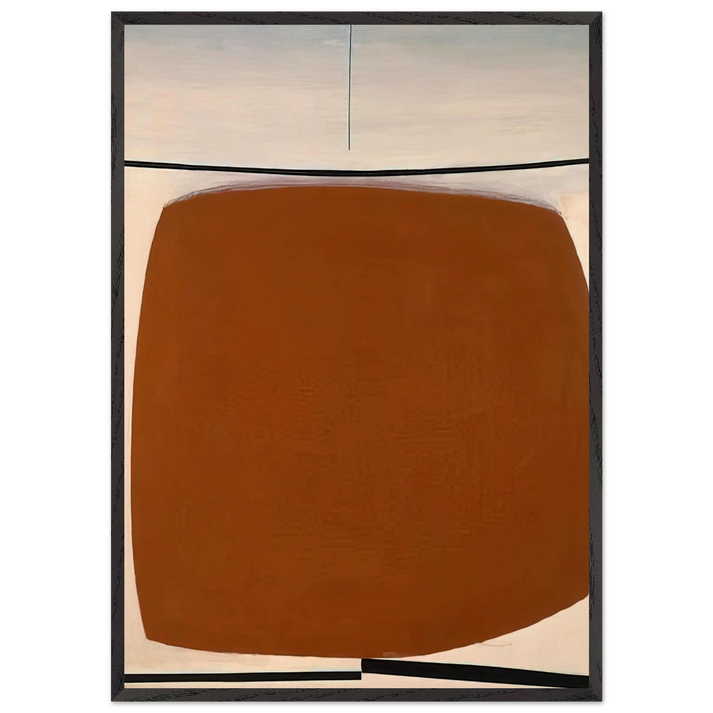 YELLOW ABSTRACT 1961 - Victor Pasmore 70x100 cm / 28x40 inches Framed Art Print – Black Wooden Frame