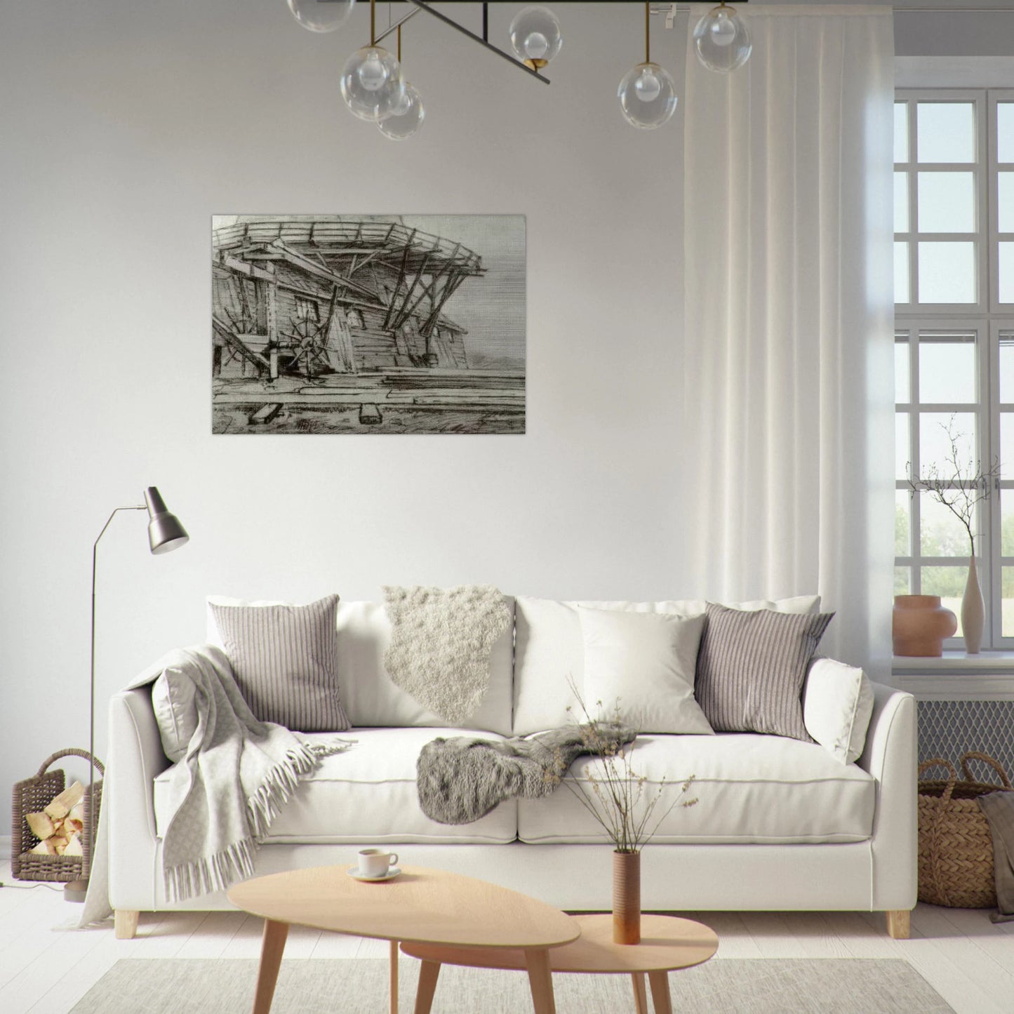 Saw Mill - Vincent van Gogh Brushed Aluminum Print - 70x100 cm / 28x40 inches | Vincent van Gogh Aluminum Print | Vincent van Gogh Prints