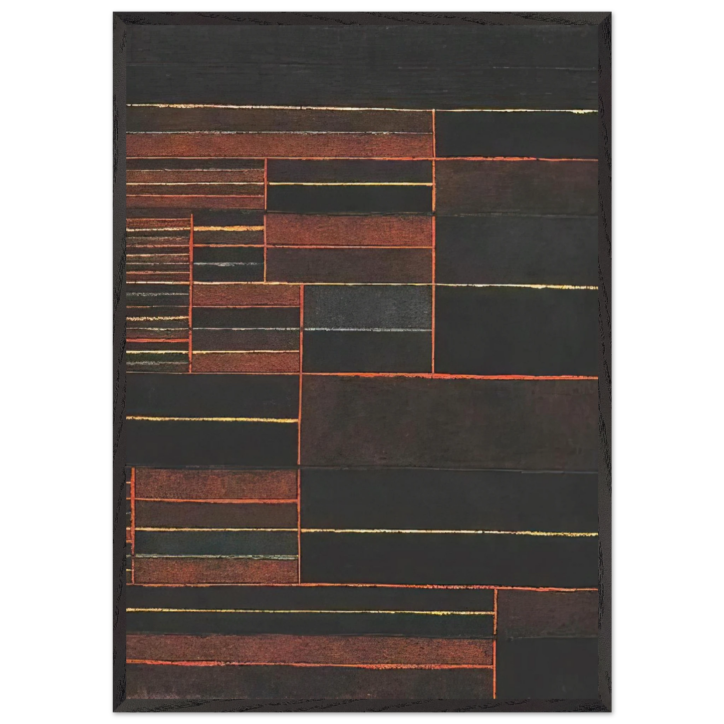 IN THE CURRENT SIX THRESHOLDS 1929 - Paul Klee Framed Art Print – Black Wooden Frame - Default Title - -Framed Art Print